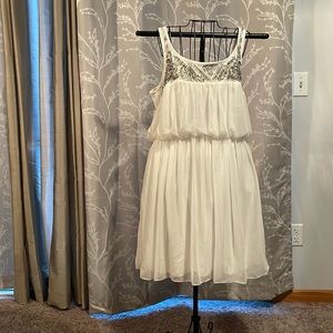 NWT White Embellished Dress 16